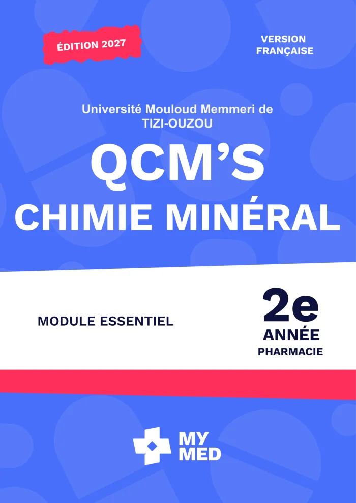 Qcm classé - pharmacie- Chimie minérale