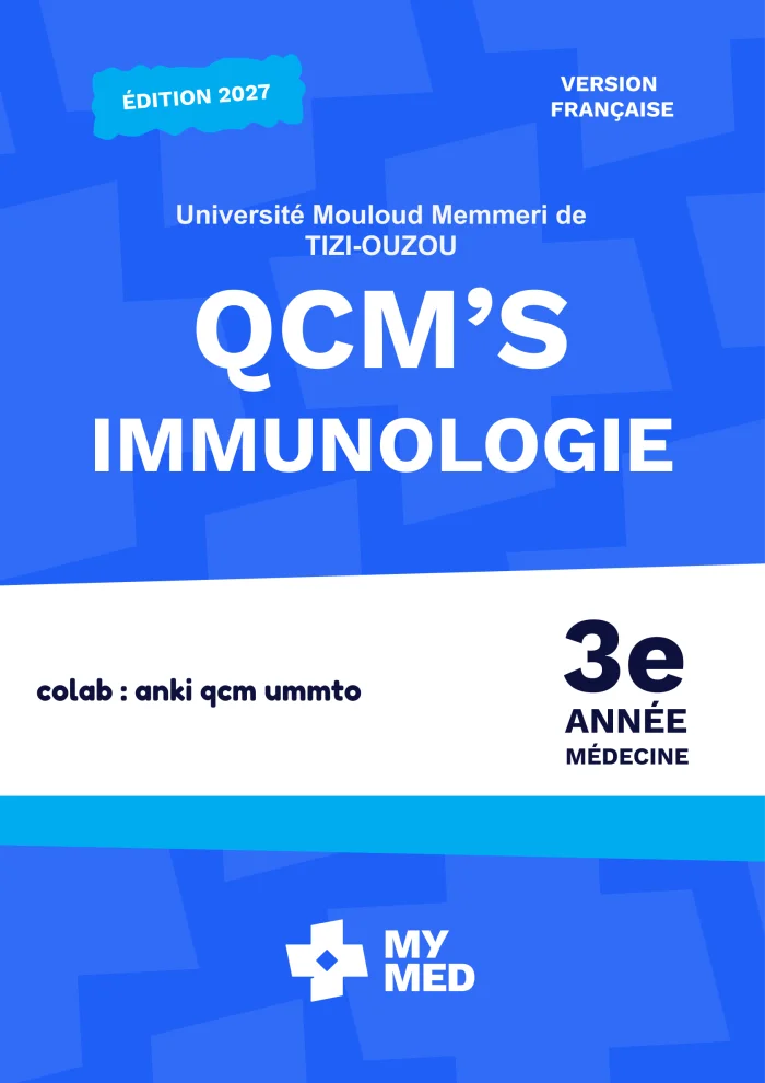 QCM classés – Immunologie – 3e année de médecine