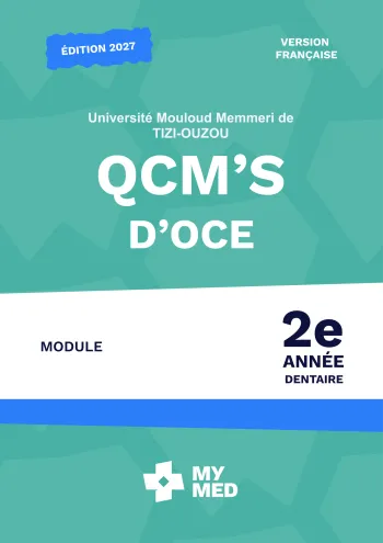 Qcm classé - OCE -  2e année dentaire