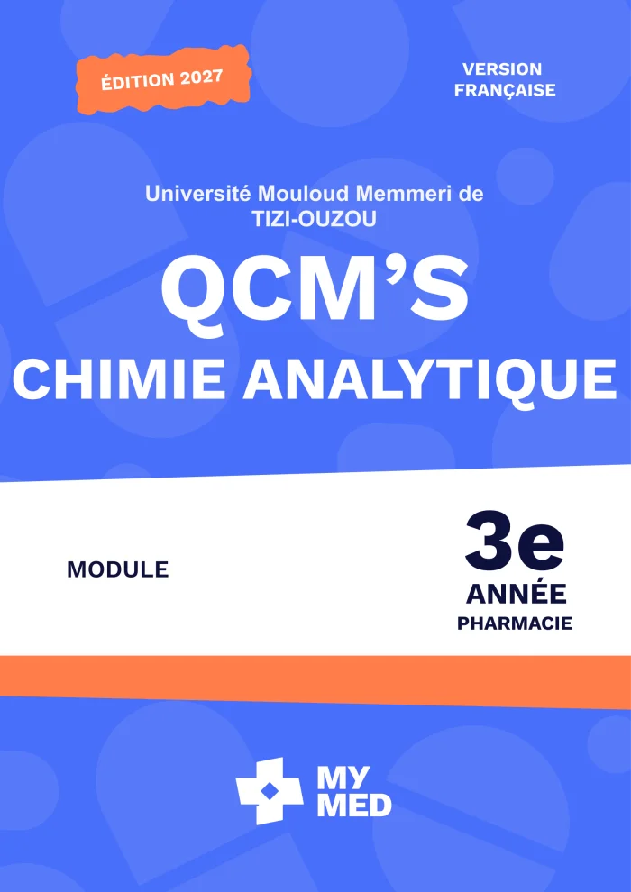 QCM classés – Chimie analytique – 3e année de pharmacie