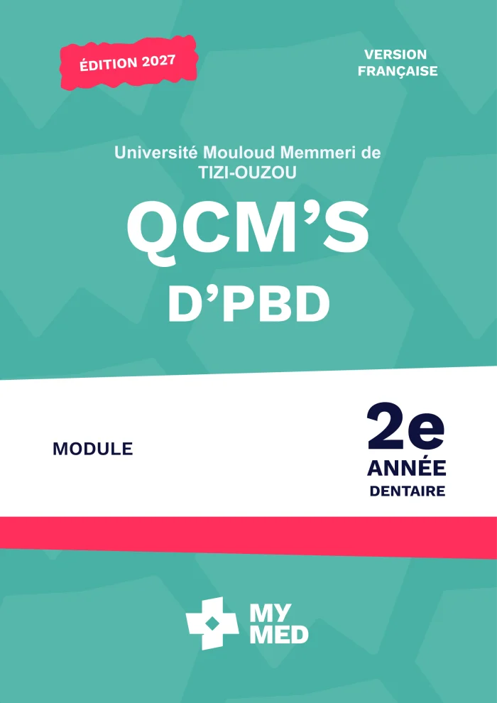 Qcm classé - pbd ( pathologie bucco dentaire )  - 2e année dentaire