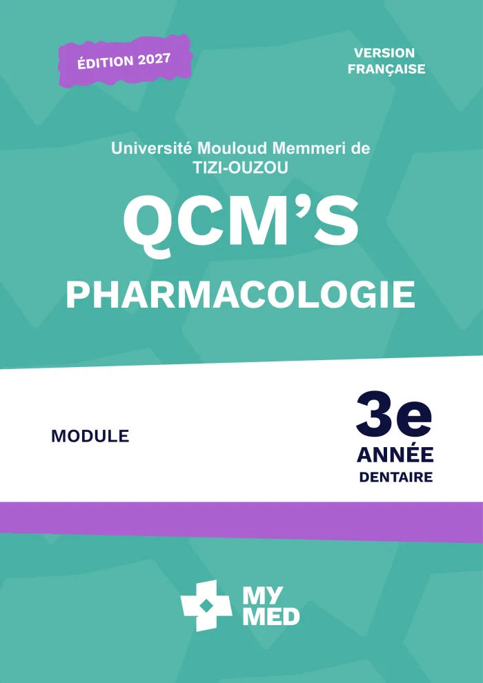 Qcm classé - Pharmacologie - 3e année dentaire